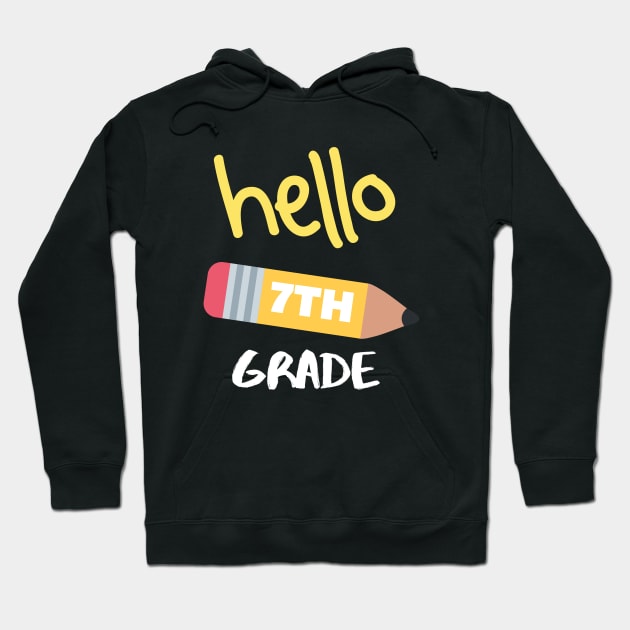 Hello Seventh Grade Hoodie by Dizzyland